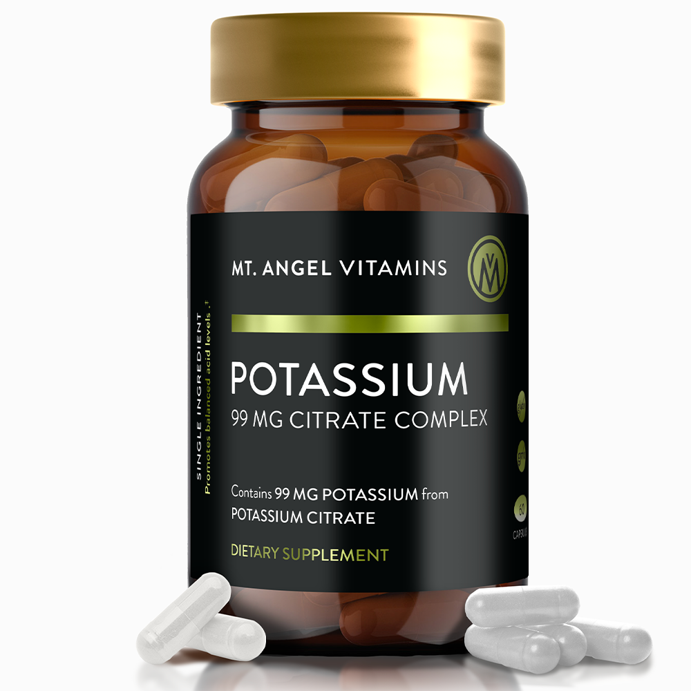 Potassium 99MG Citrate Complex Mt. Angel Vitamins