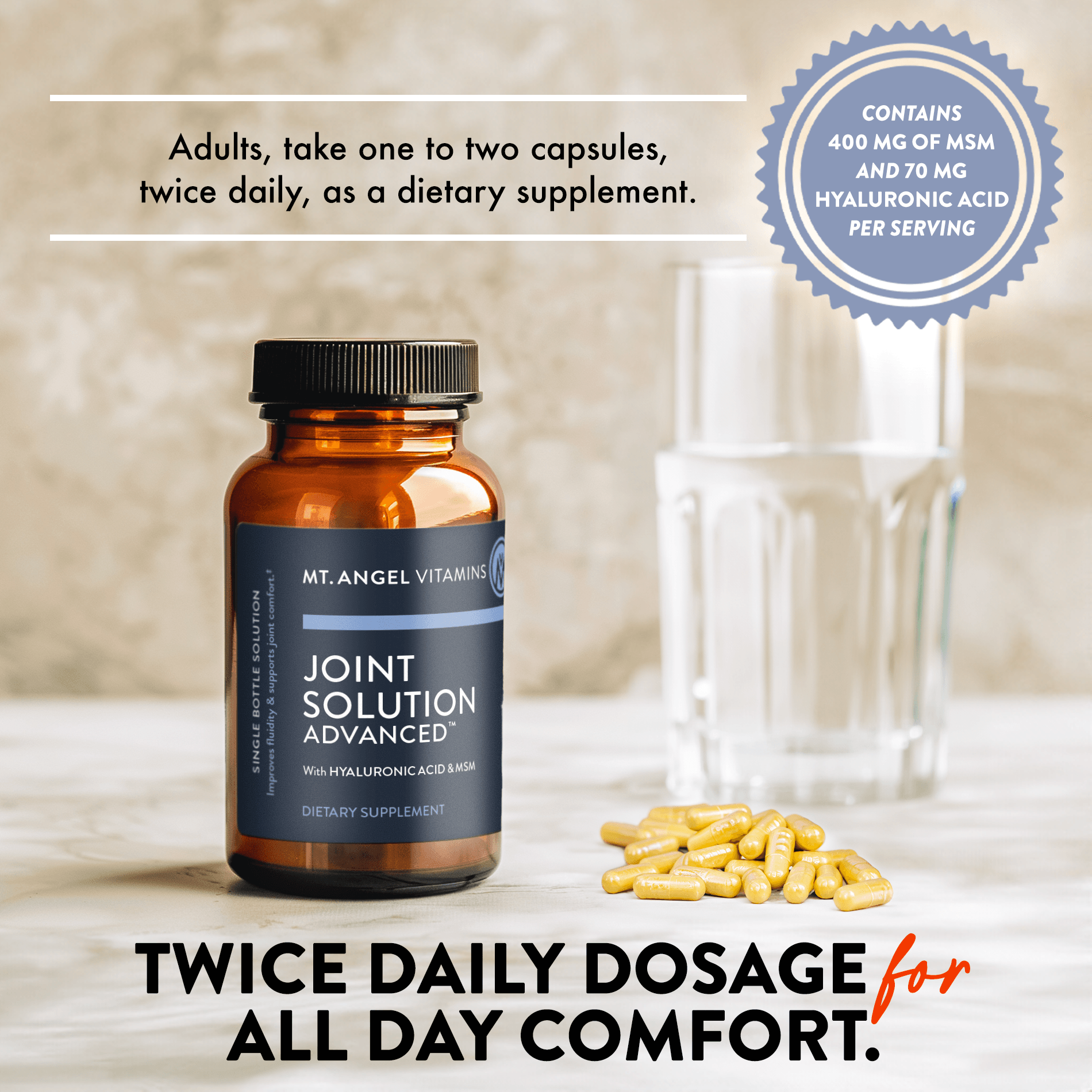JOINT SOLUTION ADVANCED W/HA & MSM CAPS 60CT