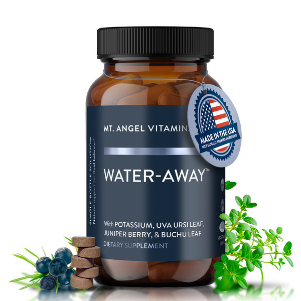 Water-Away | Natural Support for Bloating & Fluid Balance for Reduced Swelling | Supports Urinary Health - 60 Tablets