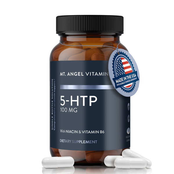 5-HTP Supplement – Enhanced with Niacin, Vitamin B6 & Enhance™ for Optimal Absorption – Supports Mood, Relaxation & Healthy Sleep – Non-GMO, Gluten-Free – 60 Capsules