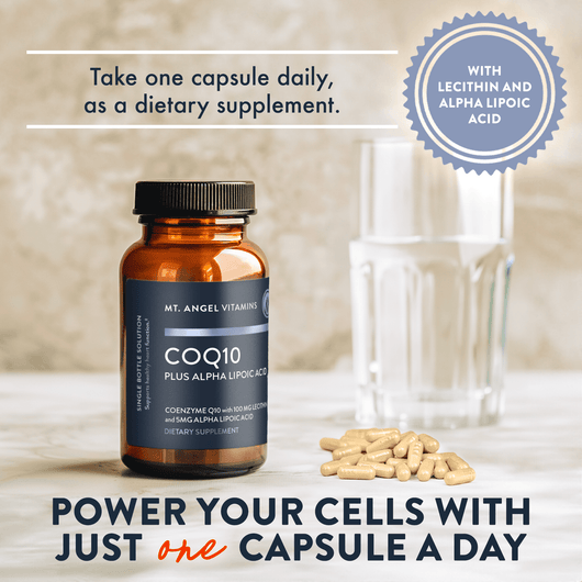 CoQ10 + Alpha Lipoic Acid 100 mg  Cellular Energy and Cardiovascular  Mt.  Angel Vitamins