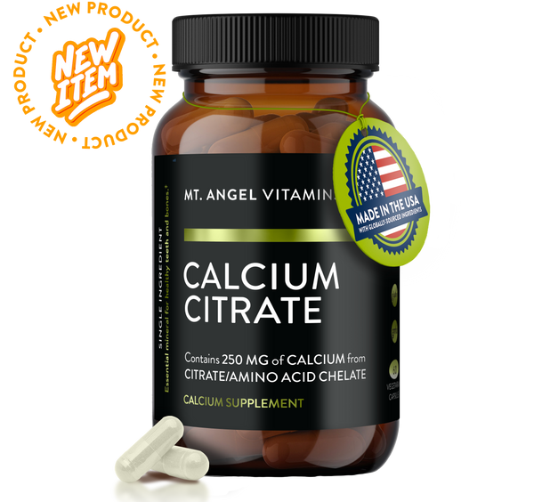 Calcium Citrate 250 mg – Highly Absorbable Bone & Teeth Support | Vegetarian Capsules | 60 Capsules