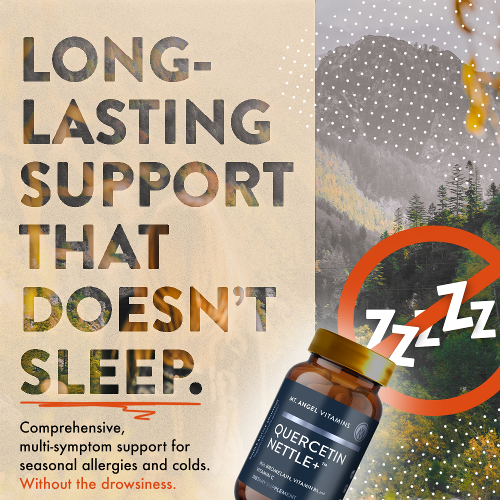 Mt. Angel Vitamins Quercetin Nettle+ Advanced Seasonal Allergy