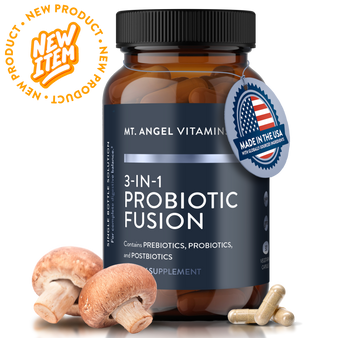 Mt. Angel Vitamins 3‑in‑1 Probiotic Fusion bottle
