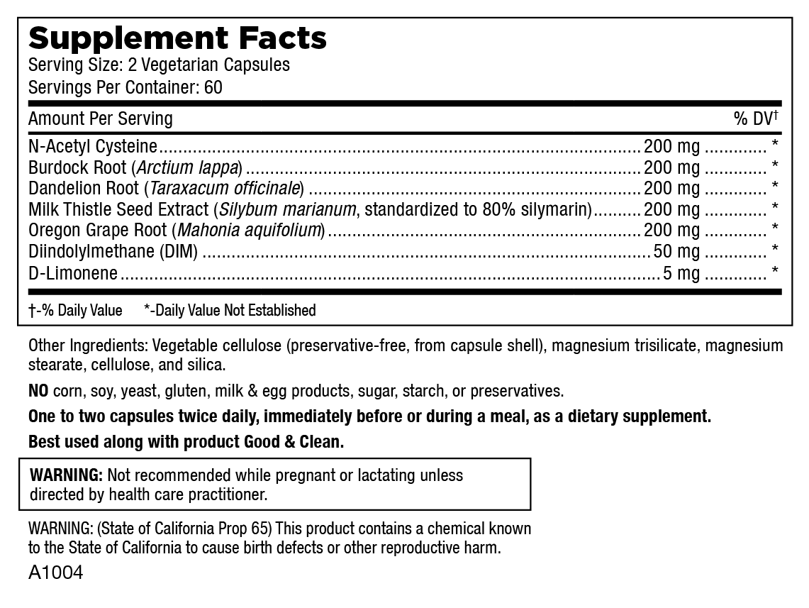 DTOX CAPSULES 120CT Mt. Angel Vitamins