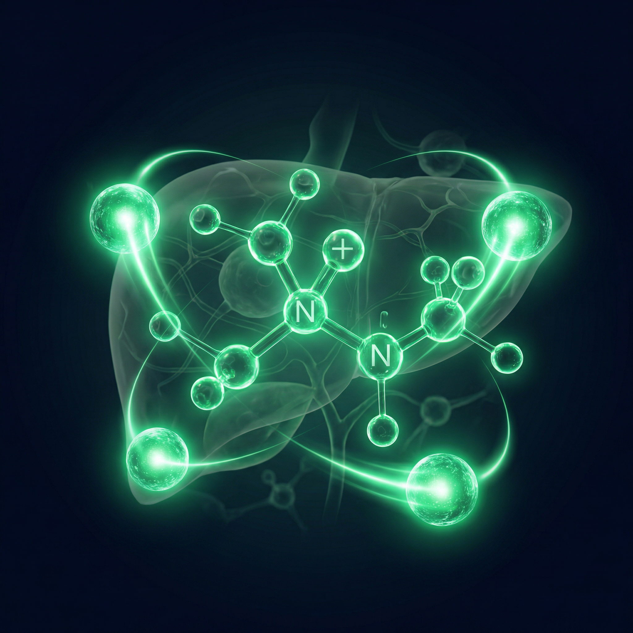 TMG molecular structure with green methyl groups